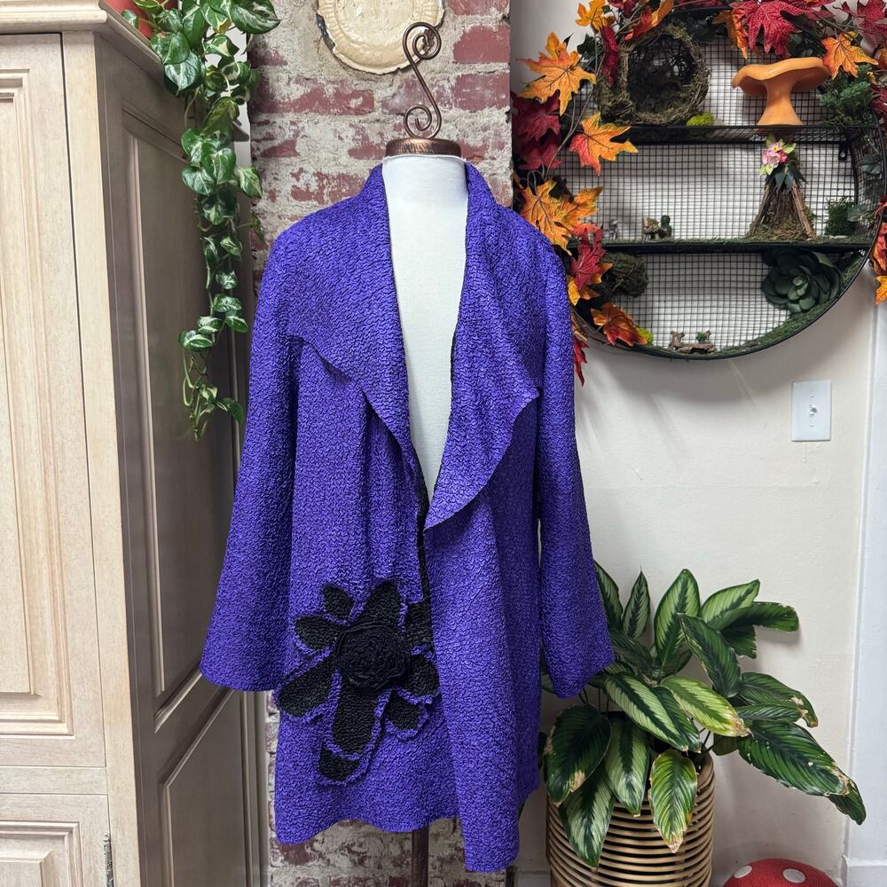 Vintage 90s Textured Whimsigoth Artsy Cardigan M-XL
